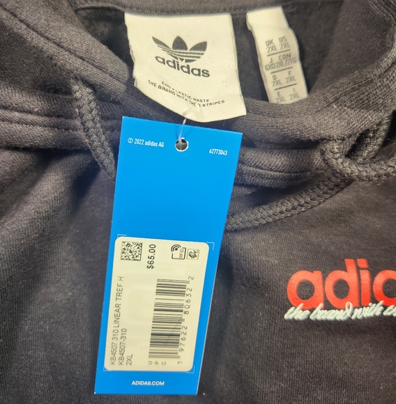 NWT Men's Adidas Linear Trefoil Hoodie - Picture 3 of 5